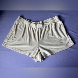 Juicy Couture White Velour Sleepwear Shorts size medium